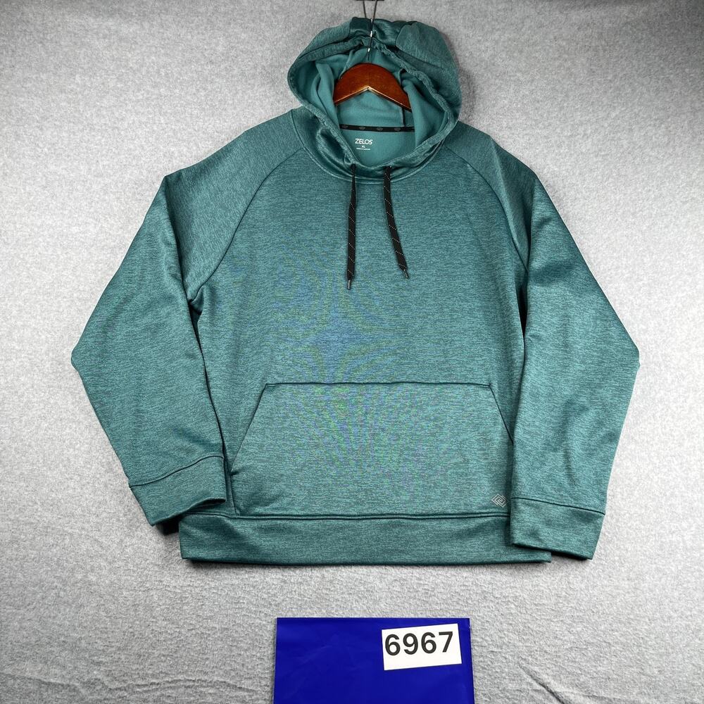 Zelos Hoodie Sweatshirt Mens XL Green Heather Pullover Pocket